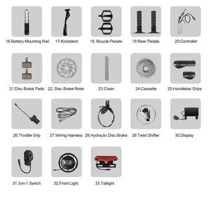 Pièce de Vélo Électrique Ridstar, Moteur Brushless, Frein à Disque Mécanique Hydraulique, Accessoires et Batterie au Lithium pour E-Bike - Product Image 6
