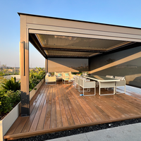 Toit Rétractable Ajustable, Installation Facile, Cadre en Aluminium, Télécommande, Livraison Rapide, Pergola Motorisée en Aluminium