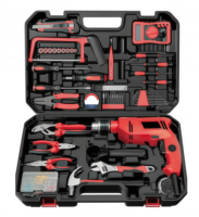 Ensemble de perceuses à percussion 24-100 pièces avec batterie au lithium FY-6028-6039, kit d'outils électriques sans fil pour le bricolage à domicile et la construction