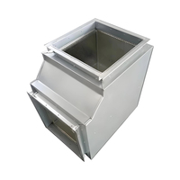 Boîtier métallique OEM personnalisé en acier inoxydable, acier au carbone, fer, découpé au laser, plié, soudé, avec sortie trémie et surface chromée