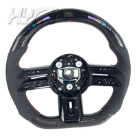 Volant de voiture personnalisé pour Mercedes Benz Classe C C300, en fibre de carbone, sportif et avec éclairage LED