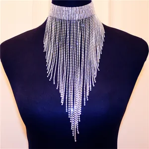 INS Tassel Necklace Fashion Necklace Accessories Diamond Neck Chain Woman Choker
