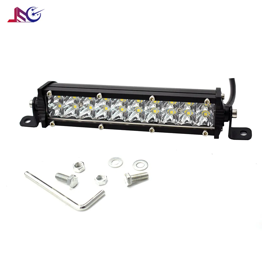 Aksesori lampu mobil lainnya lampu Led baris ganda 60W 7 inci bilah lampu kerja LED untuk truk Offroad 4WD 4x4 ATV SUV UTE Pick-up