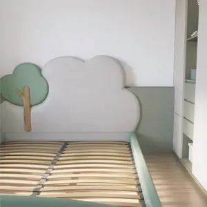 Cama de madeira desenho animado mickey, cama de madeira com desenhos animados para crianças