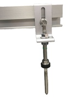 Système de montage sur toit en acier et aluminium avec pieds en L Supports de montage pour modules PV Structure de support de panneau Utilisation commerciale à domicile