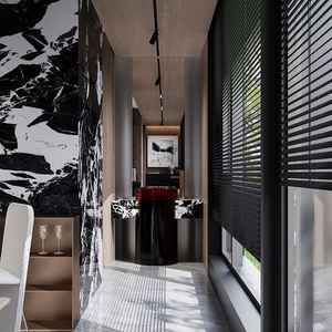 Diseño Interior de Villa Moderno en 3D con Materiales de Construcción Integrales para Sala de Estar, Dormitorio y Comedor de Apartamento - Product Image 3