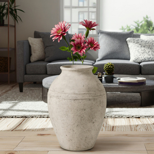 Handgefertigter Borstholz-Faserzement-Blumentopf für Außenbereich, Handgeschnitzt, Langlebig, Minimalistisches Design, 15L, Heimdekoration, Garten, Gärtnerei, Verpackt - Product Image 5