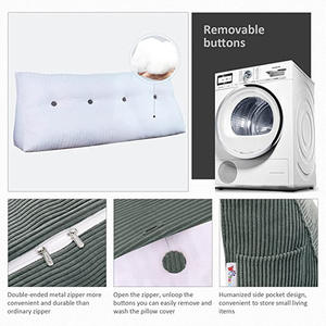 Oreiller de lecture et de repos au lit personnalisable direct d'usine Remplissage d'éponge cassée de couleur unie pour l'exportation transfrontalière - Product Image 4