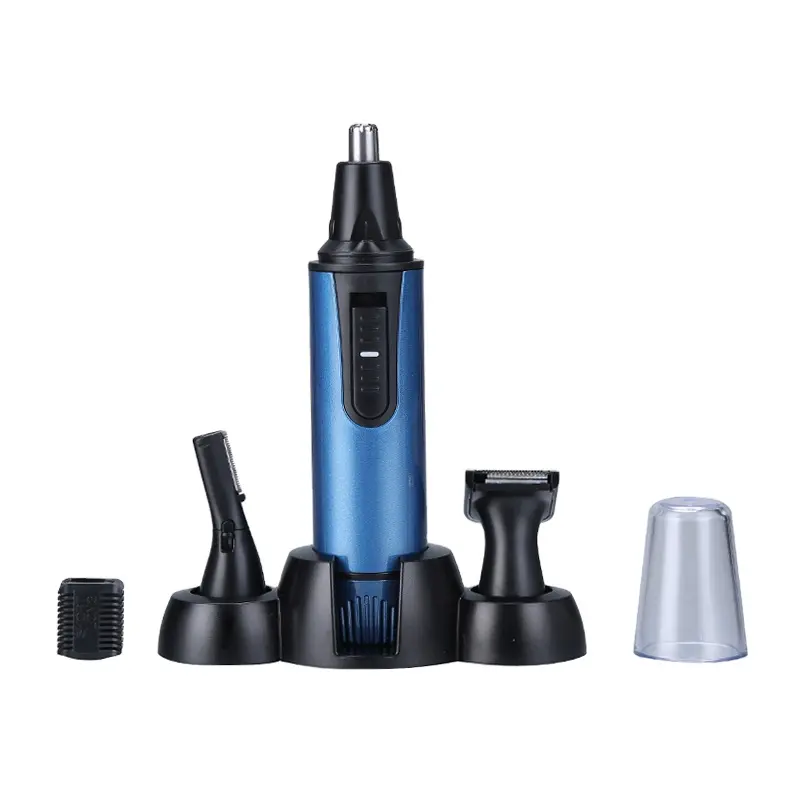 electric cordless rechargeable battery manual 2 3 4 in 1 ear and eyebrow nose hair trimmer with led light nose hair trimming set