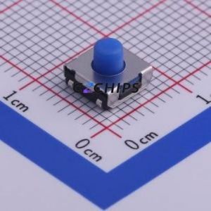 TS-1158UB-C-D-BL Tactile Switch SMD Switch Single Pole Single Throw Round Button 2.6N Vertical Mount - Product Image 1