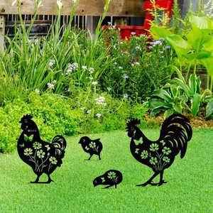 Décorations <span class=keywords><strong>de</strong></span> <span class=keywords><strong>jardin</strong></span> en forme d'animaux en <span class=keywords><strong>fer</strong></span> <span class=keywords><strong>forgé</strong></span> <span class=keywords><strong>de</strong></span> qualité Une famille <span class=keywords><strong>de</strong></span> poulets Ornements <span class=keywords><strong>de</strong></span> <span class=keywords><strong>jardin</strong></span> pour la décoration extérieure - Product Image 5