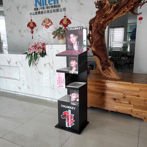 Metal Powder Coated Customizable Cosmetic Beauty Store Lip Gloss <b>Display</b> Stand with Logo Shelves Lipstick Floor <b>Display</b> <b>Rack</b> - Product Image 2