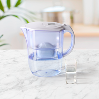 Carafe filtrante à eau domestique 3,8 L – Élimine le chlore, les métaux lourds, antibactérienne, ionisée, eau fraîche et claire, alcaline