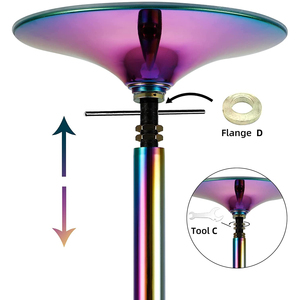 Palo da ballo autoportante multicolore per interni, palo girevole antiscivolo da 45 mm per appassionati di fitness domestico - Product Image 6