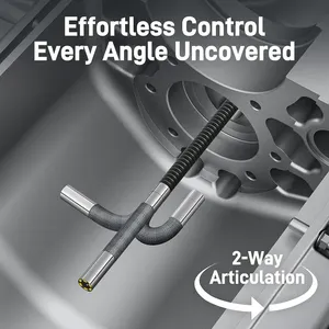 Endoscope articulé <span class=keywords><strong>TESLONG</strong></span> TD300P 5,5 mm, 1080P, écran IPS 5 pouces, caméra d'inspection bidirectionnelle à 210 degrés, tube élastique de 1,55 m - Product Image 3
