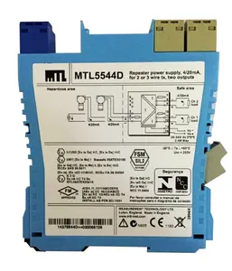 MTL5544D Repeater Power Supply MTL Instruments 4/20ma For 2 Or 3 Wire Transmitters Two Outputs