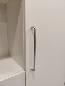 Italian Minimalist <strong>Door</strong> Handles Brushed Nickel Zinc Alloy Pulls for Cabinets Drawers &amp; Wardrobes - Product Image 5