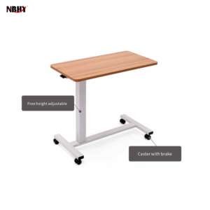 Mobile Height Adjustable Pneumatic Two Platform <b>Standing</b> <b>Desk</b> with Wheels Rolling Sit Stand Workstation - Product Image 1