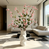 Prix promotionnel Branche de saule artificielle réaliste, fleur artificielle unique pour décoration intérieure moderne