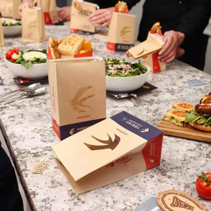 Bolsas de Embalaje de Papel Kraft Marrón Personalizadas para Alimentos, para Llevar Hamburguesas, Ecológicas, Resistentes a la Humedad, Biodegradables - Product Image 5