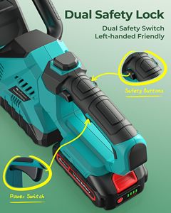 Battery <b>Powered</b> Cordless Hedge Trimmer 20 Inch Dual Action Blade Hand Shield DIY Industrial Grade Garden 770W <b>Brushed</b> GT6003 Bat - Product Image 2