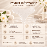 Patchs en silicone anti-rides réutilisables transparents en forme de T pour décolleté, adhésion forte, fournisseur OEM ODM