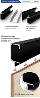 Profil en alliage G 6063 T5, longueur personnalisée OEM, anodisé, durable, pour décorations