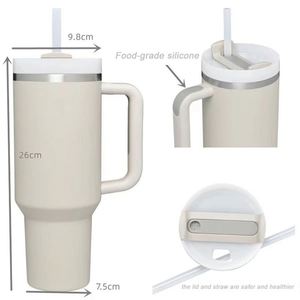 Nuevo Vaso Térmico de Acero Inoxidable de 40oz para Auto con Asa Giratoria, Botella de Agua con Aislamiento al Vacío de Doble Pared, Libre de BPA, para Viajes - Product Image 2