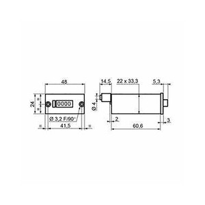Totalisateur numérique Crouzet 99766002 |   Alimentation universelle, montage facile pour applications de comptage d'impulsions simples - Product Image 5