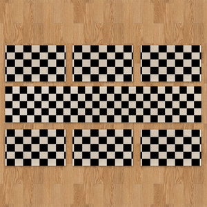 Thấp moq tùy chỉnh kích thước khách sạn bảng Runner đen trắng rô bên bảng Mat nhà sử dụng bảng vải - Product Image 5