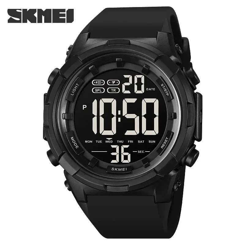 Skmei1845卸売黒人男性デジタル時計エクセルシリコンバンド防水多機能キャラクタースポーツ手首