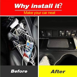 Nhanh chóng không dây phí thiết bị phụ kiện xe hơi QI sạc điện thoại cho VW Jetta không dây nhanh chóng điện thoại sạc Pad phù hợp cho Volkswagen - Product Image 6