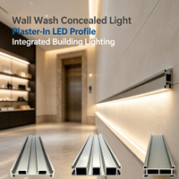 Profilé LED en aluminium extrudé de haute qualité, encastrable, multi-cavités, pour éclairage de bande dissimulé, idéal pour les projets de construction