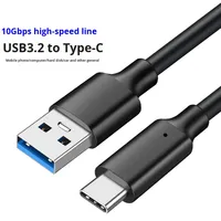 Câble USB 3.2 Type C court, transmission de données haute vitesse 10 Gbps, cordon de charge rapide 3A avec cuivre pur pour projection sur écran de voiture