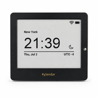 Reloj Calendario de Escritorio Kylendar Mini de 4.2 Pulgadas con Pantalla de Papel Electrónico, Reloj Mundial para Estudiantes, Ideal para Tareas, Clases en Línea, Dormitorios y Salas de Estudio
