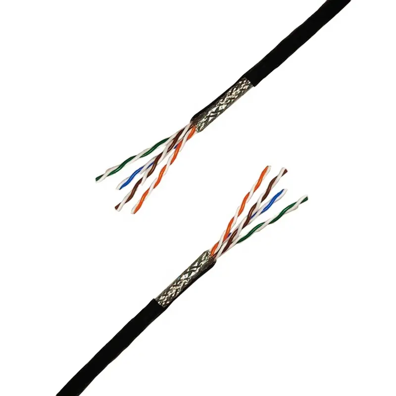 Câble réseau en caoutchouc de Silicone résistant aux hautes températures 200 à 250 degrés Cat5e Cat6 FEP