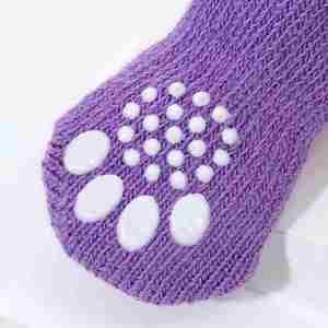Chaussettes tricotées douces et respirantes pour chiots, antidérapantes, avec motif de dessin animé mignon de Teckel, pour animaux de compagnie - Product Image 3