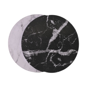 Base à gâteau en carton ondulé, Bouteille Kraft Blanche, Plateau à gâteau doré, Plateau à gâteau rond noir - Product Image 5