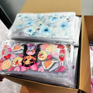 מפעל ישיר 16 עוז העברת מדפים קריקטורה מותאם אישית mugs uv dtf גביע מדבקות לעטוף מדבקות תכונה רחיצה עבור tumblers - Product Image 1