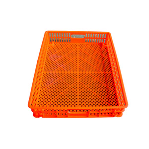 Rectangular Plastic Turnover <b>Basket</b> Food Grade <b>Large</b> Size Eco Friendly <b>Storage</b> Container for Fruit Bread - Product Image 1