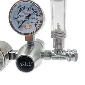 Regulador de Nitrógeno para Acuario, <span class=keywords><strong>Mini</strong></span>, de Aluminio, con Doble Manómetro, Contador de Burbujas, Válvula de Retención, Solenoide, Compatible con Tanques Estándar DC02-03B - Product Image 4