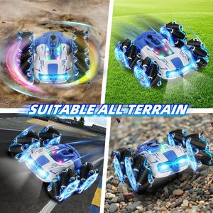 Ept 4WD 2.4 GHz hai mặt 360 ° xoay RC diễn viên đóng Thế Crawler Điều khiển từ xa Xe Trôi Dạt diễn viên đóng thế xe với đèn LED - Product Image 5