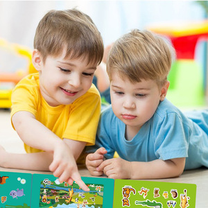 2024 vente chaude étanche enfants jouet éducatif dessin animé autocollant livre réutilisable bricolage autocollant livre - Product Image 6
