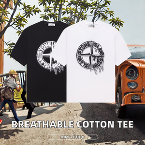 เสื้อยืดโอเวอร์ไซส์ แขนสั้น คอกลม ผ้าฝ้าย ระบายอากาศได้ดี กันยับ น้ำหนักเบา ผ้าถักเนื้อหนา ลายตัวอักษร ยูนิเซ็กส์ รุ่น Odell - Product Image 2