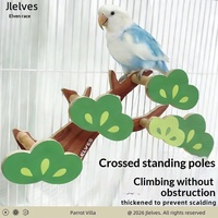 Perchoir en bois pour perroquet, structure d'escalade multi-niveaux, jouets pour oiseaux, décoration de cage pour calopsit, perruche, agapornis, fleur de cerisier