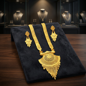 Wholesale 14K 18K 24K Micron Gold Plated Forming Long Necklaces Traditional Long Jewelry Set Brass Gold Fashion Long Necklaces - Product Image 1