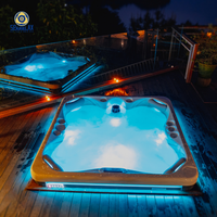 Spa Jacuzzi de Luxe pour 6 Personnes, Idéal pour Villas, Resorts, Hôtels, Soirées Spa, Spa Extérieur, Hydromassage