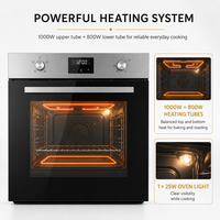Four domestique et commercial de 66 L avec système de refroidissement, ventilateur de convection, sûr et durable, en acier inoxydable, facile à nettoyer