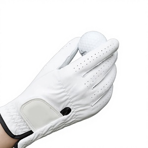 Gants de golf en cuir synthétique PU toutes saisons avec logo personnalisable et fermeture Velcro extensible pour les sports de golf professionnels - Product Image 1