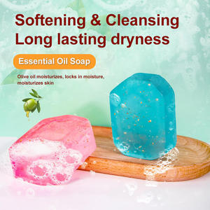 2024 Phổ Biến Kim Cương Hình Dạng Làm Bằng Tay Chanh Thơm Xà Phòng Thanh Người Đàn Ông Mens Xà Phòng Thanh Chăm Sóc Da Giữ Ẩm Sáng Trong Suốt Xà Phòng - Product Image 5